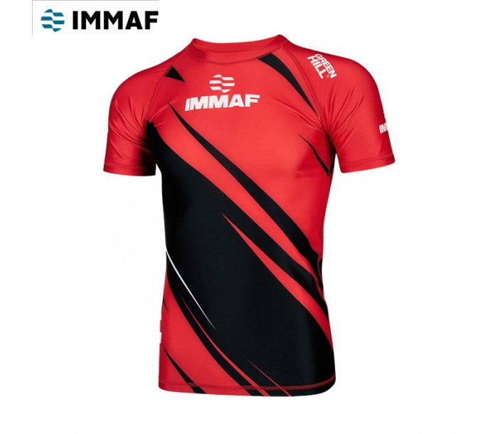 Рашгард "Green Hill" RGI-4021,RASH GUARD IMMAF approved красный, p.XXXL